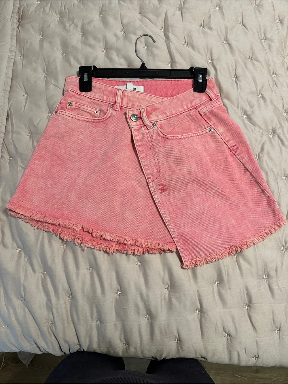 Pink Denim Wrap off set skirt - Picture 1 of 1